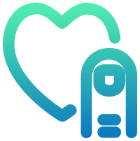 finger and heart icon